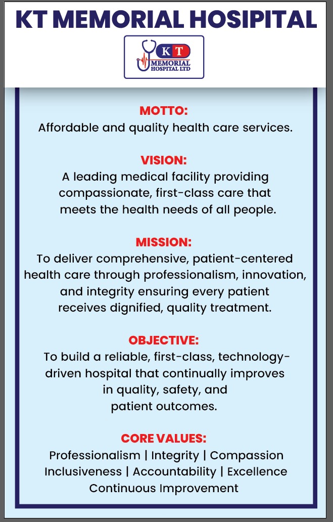 KT Memorial Hospital Statements